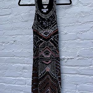 Girls multicolor short sequined dress